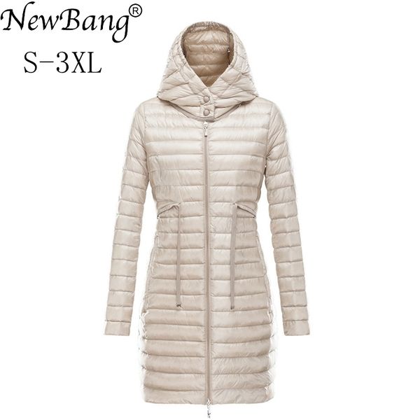 newbang brand women's down jackets ultra light down jacket women long jacket female portable lightweight slim warm feather coat y201026, Black
newbang brand women's down jackets ultra light down jacket women long jacket female portable lightweight slim warm feather coat y201026, Black