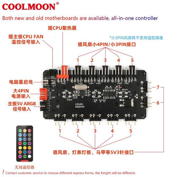 fans & coolings p-argb controller 4-pin pwm temperature control speed regulation 5v shenguang synchronous wireless remote case fan hub
fans & coolings p-argb controller 4-pin pwm temperature control speed regulation 5v shenguang synchronous wireless remote case fan hub