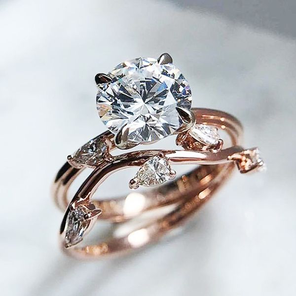 februaryfrost brand romantic bridal ring sets for girl romantic plant leaf design with clear dazzling cubic zircon stone wholesale lots&bulk, Silver
februaryfrost brand romantic bridal ring sets for girl romantic plant leaf design with clear dazzling cubic zircon stone wholesale lots&bulk, Silver