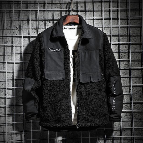 mens jacket men winter fleece windbreaker black patchwork coat hip hop japanese streetwear harajuku jackets, Black;brown
mens jacket men winter fleece windbreaker black patchwork coat hip hop japanese streetwear harajuku jackets, Black;brown