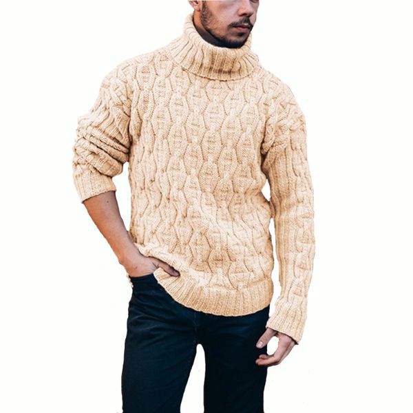 turtleneck mens pullover autumn winter soft warm solid comfortable spacious clothes knitted cotton casual hombre sweater 201203, White;black
turtleneck mens pullover autumn winter soft warm solid comfortable spacious clothes knitted cotton casual hombre sweater 201203, White;black
