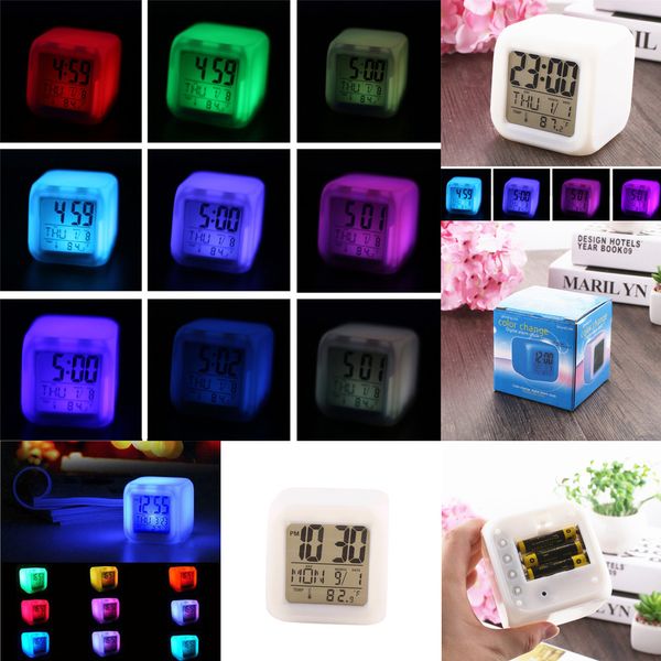 electronic digital alarm 7 color led changing display watch temperature sounds calendar control deskclock
electronic digital alarm 7 color led changing display watch temperature sounds calendar control deskclock