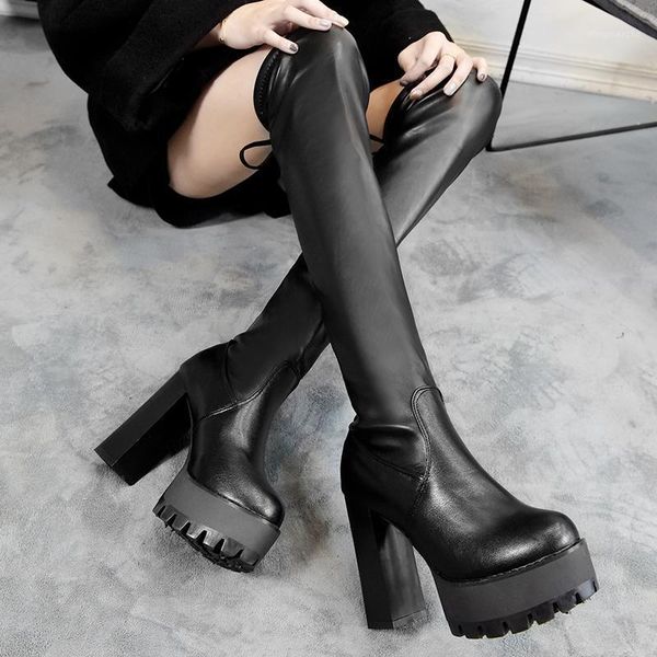 boots 2021 solid women's 11.5cm sky high heels lace up fashion shoes woman over the knee rain for office ladies1, Black
boots 2021 solid women's 11.5cm sky high heels lace up fashion shoes woman over the knee rain for office ladies1, Black