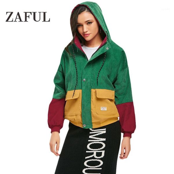 zaful female jacket color block hooded corduroy jacket fashion patchwork women's windbreaker slim women winter 2019 hooded coats1, Tan;black
zaful female jacket color block hooded corduroy jacket fashion patchwork women's windbreaker slim women winter 2019 hooded coats1, Tan;black
