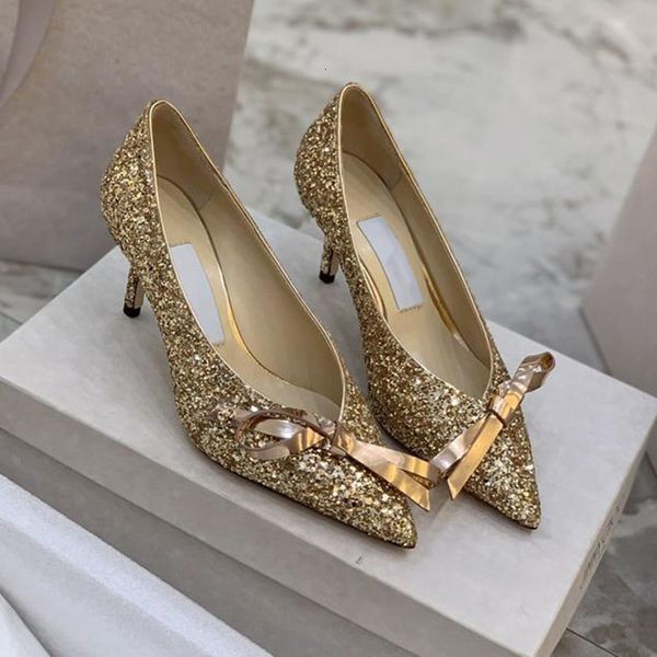spring 2021 new style bow sequined pointed heels women tip bridal wedding golden banquet shoes s0z0, Black
spring 2021 new style bow sequined pointed heels women tip bridal wedding golden banquet shoes s0z0, Black