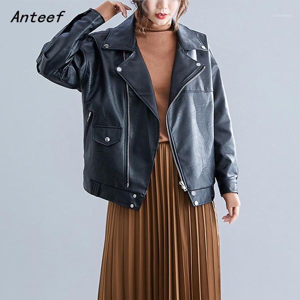 plus size oversize black pu leather women casual loose autumn winter zipper wild jacket 2020 clothes coat outerwear1
plus size oversize black pu leather women casual loose autumn winter zipper wild jacket 2020 clothes coat outerwear1