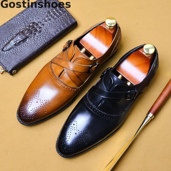 classic elegant mens shoes genuine cow leather black brown oxfords shoes cross buckle straps cut-out pointed toe dress men
classic elegant mens shoes genuine cow leather black brown oxfords shoes cross buckle straps cut-out pointed toe dress men