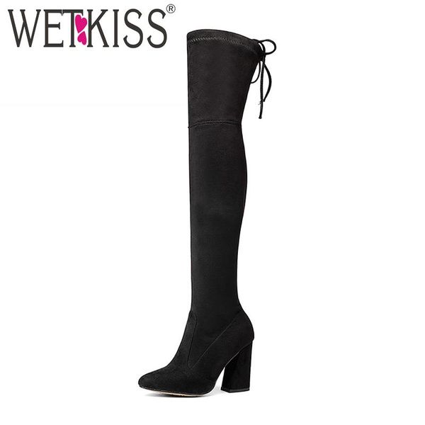 wetkiss latest big size 34-43 flock woman over the knee boot thick high heel lady long boot fashion female shoes women, Black
wetkiss latest big size 34-43 flock woman over the knee boot thick high heel lady long boot fashion female shoes women, Black