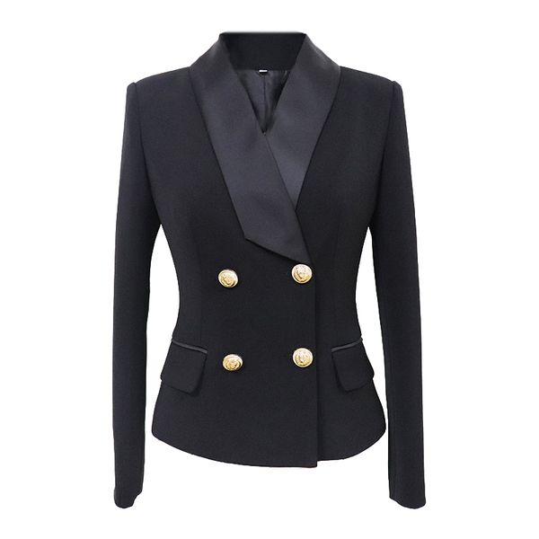 women's blazer black autumn 2020 new suit jacket classic double breasted button office ladies slim shawl collar women jackets, White;black
women's blazer black autumn 2020 new suit jacket classic double breasted button office ladies slim shawl collar women jackets, White;black