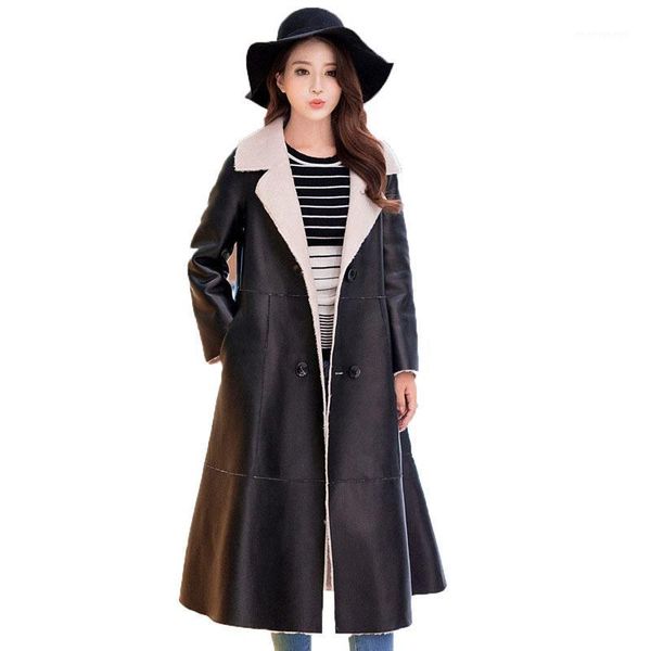 women's leather & faux sheepskin coat female jacket korean wool liner real genuine spring autumn winter women 2021 zt17441, Black
women's leather & faux sheepskin coat female jacket korean wool liner real genuine spring autumn winter women 2021 zt17441, Black