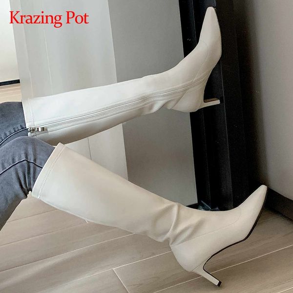 boots krazing pot equestrian high street fashion modern heel small square toe zipper elegant lady cozy knee l7f5, Black
boots krazing pot equestrian high street fashion modern heel small square toe zipper elegant lady cozy knee l7f5, Black