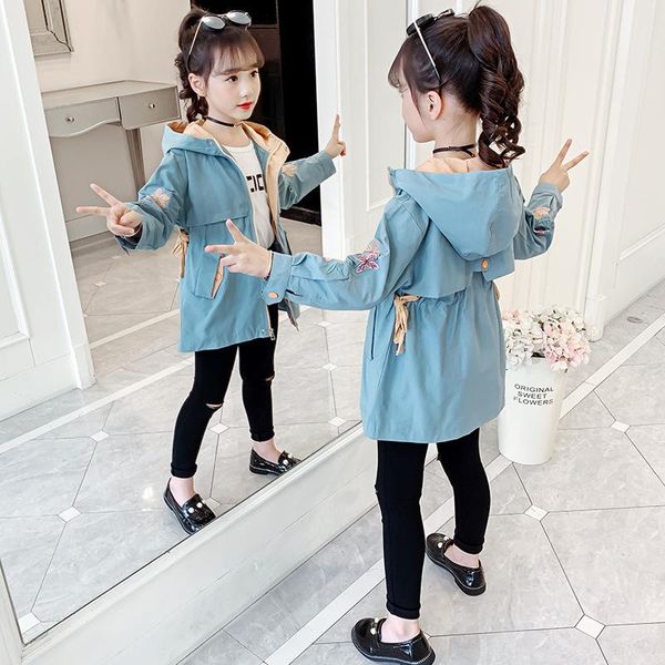 baby big girls embroidery hooded spring autumn trench windbreaker jackets teenage kids outerwear children clothing 4 6 8 10, Blue;gray
baby big girls embroidery hooded spring autumn trench windbreaker jackets teenage kids outerwear children clothing 4 6 8 10, Blue;gray