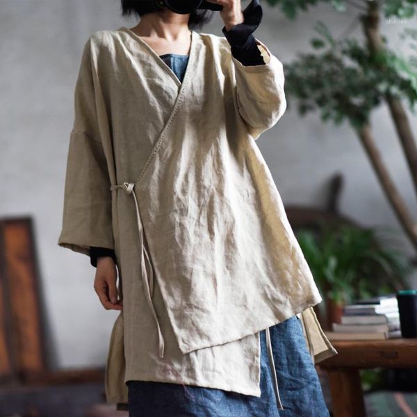 women's blouses & shirts johnature women embroidery bandage solid color vintage 2021 spring v-neck loose chinese style and 1, White
women's blouses & shirts johnature women embroidery bandage solid color vintage 2021 spring v-neck loose chinese style and 1, White
