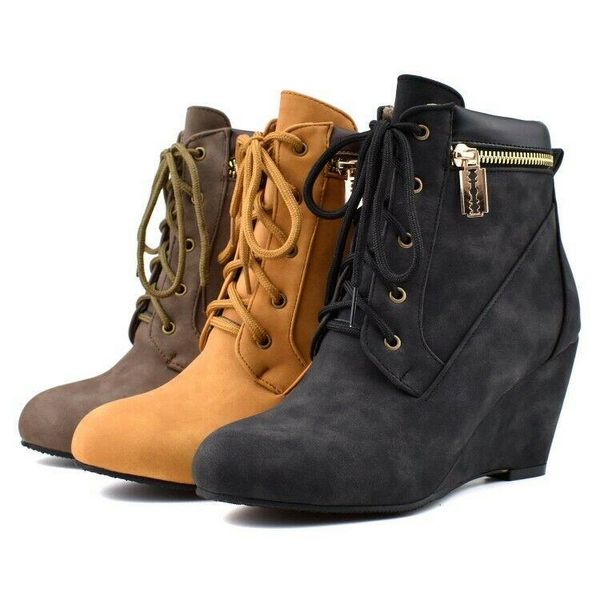 boots uk2-11.5 ladies punk zipper ankle wedge heels lace up casual shoes winter, Black
boots uk2-11.5 ladies punk zipper ankle wedge heels lace up casual shoes winter, Black