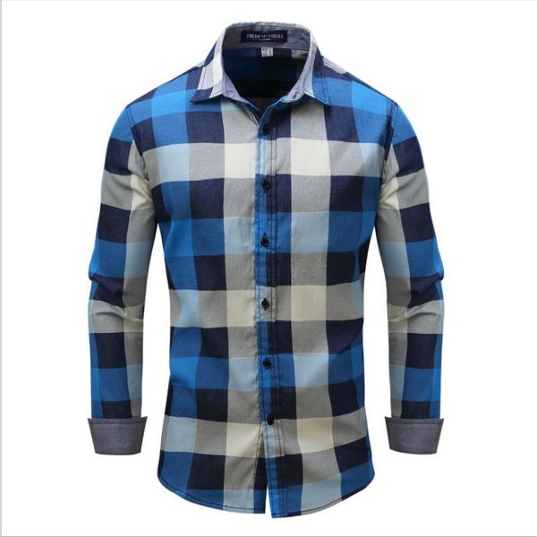 men's casual shirts style autumn and winter plus size long sleeved plaid cotton shirt male's color matching, White;black
men's casual shirts style autumn and winter plus size long sleeved plaid cotton shirt male's color matching, White;black