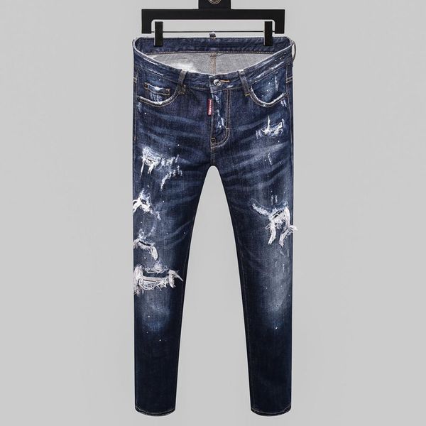 2020 mens designer jeans europe and america high street fashion hole jeans mens fashion nostalgia dark wash motorcycle mens ripped jeans, Blue
2020 mens designer jeans europe and america high street fashion hole jeans mens fashion nostalgia dark wash motorcycle mens ripped jeans, Blue