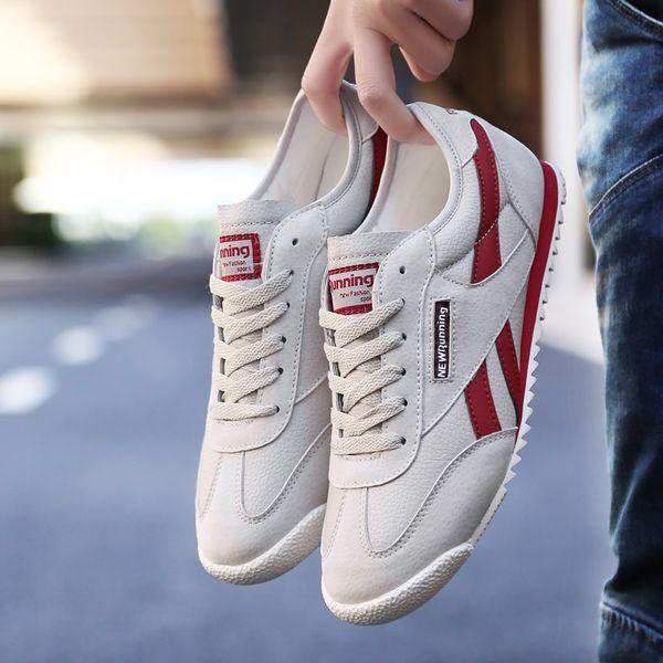 men run shoes sneakers women comfortable sport shoes genuine leather light walking jogging shoes breathable casual sneakers, Black;brown
men run shoes sneakers women comfortable sport shoes genuine leather light walking jogging shoes breathable casual sneakers, Black;brown