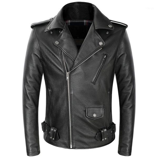 mens genuine leather motorcycle biker jacket 100% cowhide leather coat men slim zipper classic real moto riders jackets1, Black
mens genuine leather motorcycle biker jacket 100% cowhide leather coat men slim zipper classic real moto riders jackets1, Black