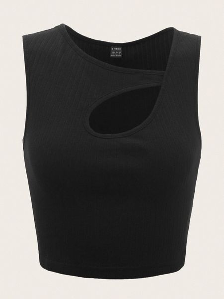 asymmetrical neck tank 21vv#, White