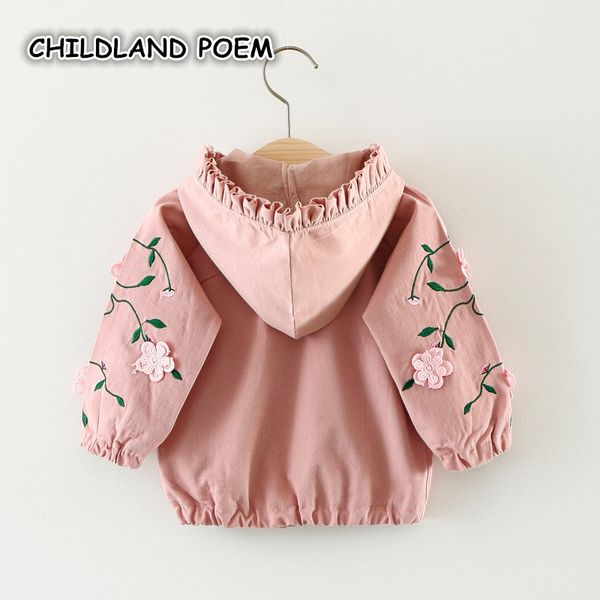 baby girl jacket coat spring autumn hooded embroidery infant toddler windbreak outerwear flower princess baby girl clothes q1103, Blue;gray
baby girl jacket coat spring autumn hooded embroidery infant toddler windbreak outerwear flower princess baby girl clothes q1103, Blue;gray