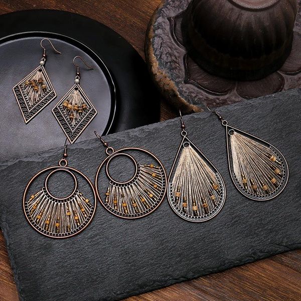 ethnic silk geometry alloy water drop earrings fashion jewelry vintage gypsy boho wood beads earrings oorbellen, Silver
ethnic silk geometry alloy water drop earrings fashion jewelry vintage gypsy boho wood beads earrings oorbellen, Silver