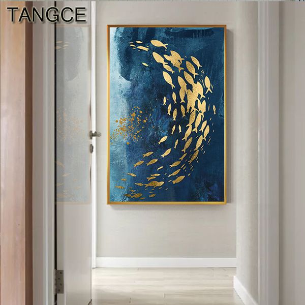 abstract gold fish chinese canvas painting big blue poster print luxurious wall art for living room aisle gold tableaux picture
abstract gold fish chinese canvas painting big blue poster print luxurious wall art for living room aisle gold tableaux picture