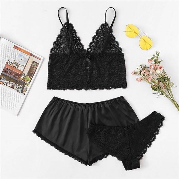 plus size lace for women nightwear pyjama female ladies lingerie camisole sets pijama de mujer strapless lencería, Black;white
plus size lace for women nightwear pyjama female ladies lingerie camisole sets pijama de mujer strapless lencería, Black;white