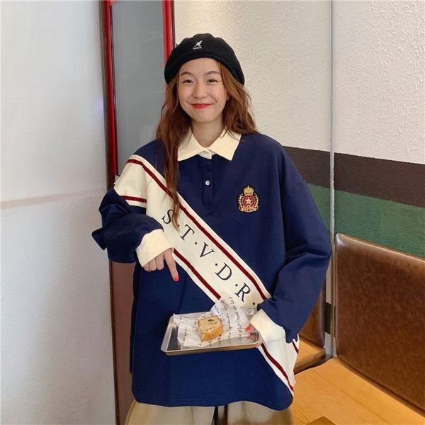 women's hoodies & sweatshirts loose college style collar letter color matching sweatshirt japanese harajuku kpop cute for women, Black
women's hoodies & sweatshirts loose college style collar letter color matching sweatshirt japanese harajuku kpop cute for women, Black