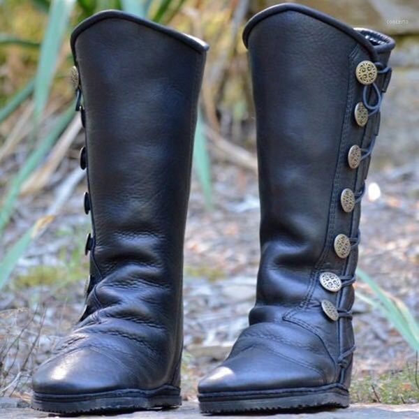pu leather knee high boots button round toe flat shoes women side zipper heels boots casual party new1, Black
pu leather knee high boots button round toe flat shoes women side zipper heels boots casual party new1, Black