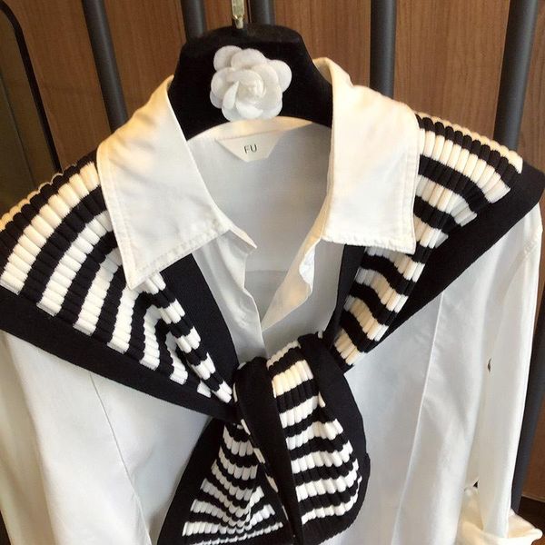 scarves ouoi fashion black and white striped knotted knitted shawl women autumn 2021 scarf vest scarfs for ladies, Blue;gray
scarves ouoi fashion black and white striped knotted knitted shawl women autumn 2021 scarf vest scarfs for ladies, Blue;gray
