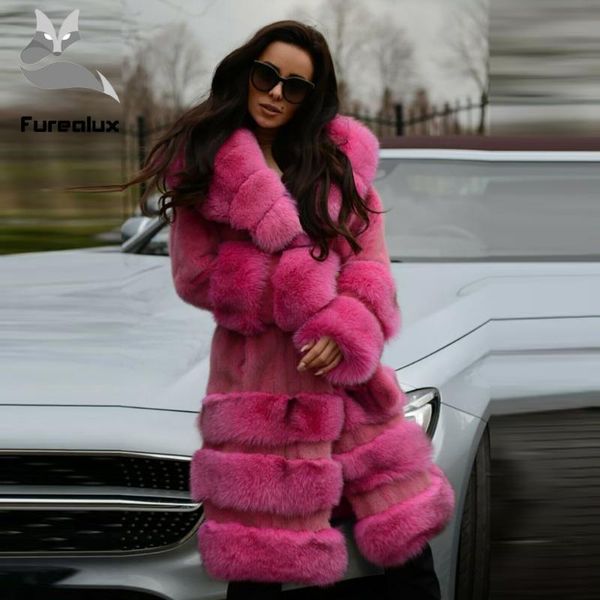 women's fur & faux furealux real coat with sleeve ladies winter natural coats fashion warm long outwear, Black
women's fur & faux furealux real coat with sleeve ladies winter natural coats fashion warm long outwear, Black