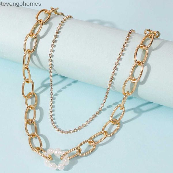 fashion multi-layer french cool style pearl n7931 temperament diamond necklace, Silver
fashion multi-layer french cool style pearl n7931 temperament diamond necklace, Silver