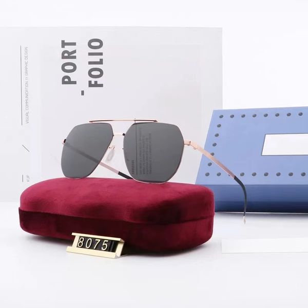 five colors 2021 fashion men and women designers sunglasses luxury driving polarized glasses with box 8075, White;black
five colors 2021 fashion men and women designers sunglasses luxury driving polarized glasses with box 8075, White;black