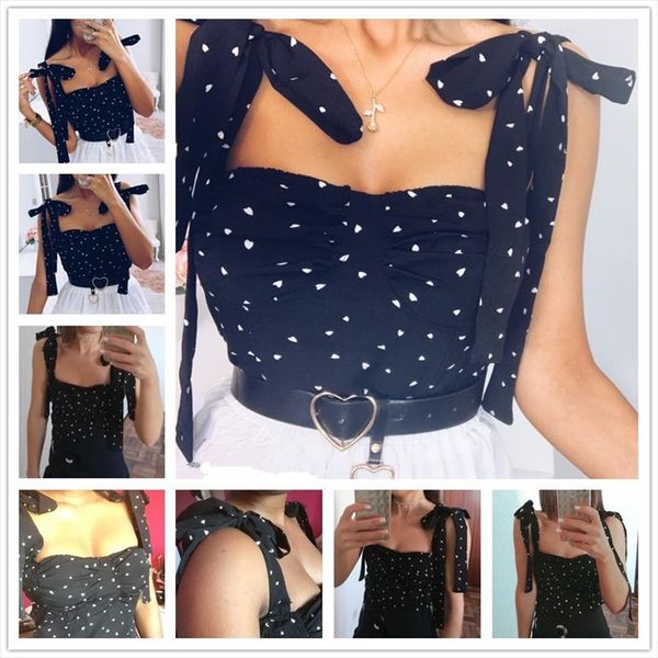 2020 black polka dot boho crop lace up women sleeveless streetwear shirt summer holiday vacation ladies t shirt, White
2020 black polka dot boho crop lace up women sleeveless streetwear shirt summer holiday vacation ladies t shirt, White