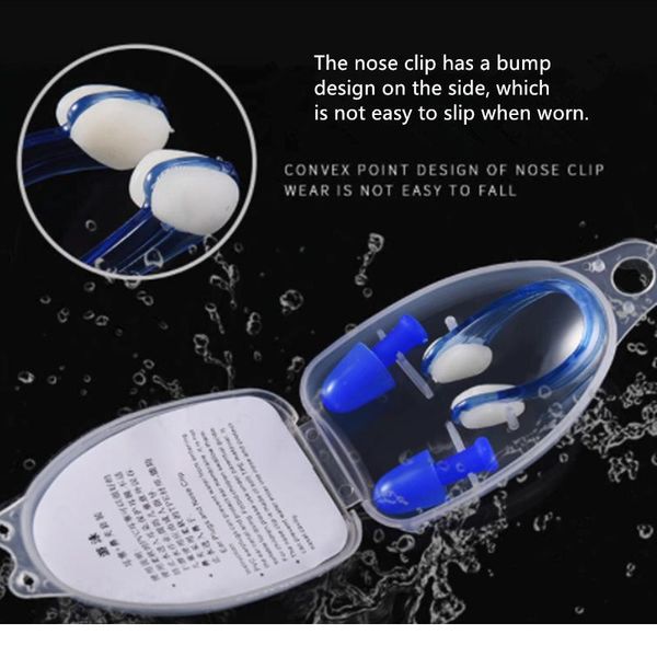soft sile swimming nose clips + 2 ear plugs earplugs gear with a case box set pool accessories water sports f jllsva
soft sile swimming nose clips + 2 ear plugs earplugs gear with a case box set pool accessories water sports f jllsva
