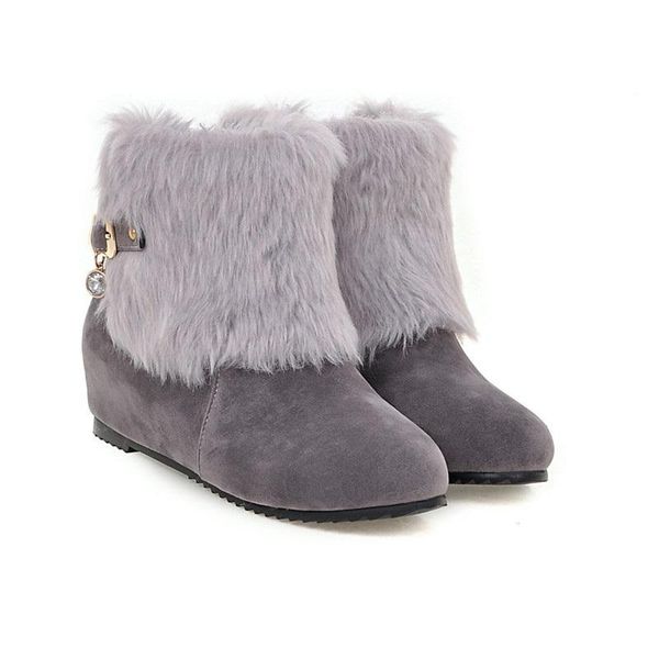 femininas warm snow boots ankle short booty big size 45 high increasing heel buckle strap booties women winter shoes hair, Black
femininas warm snow boots ankle short booty big size 45 high increasing heel buckle strap booties women winter shoes hair, Black