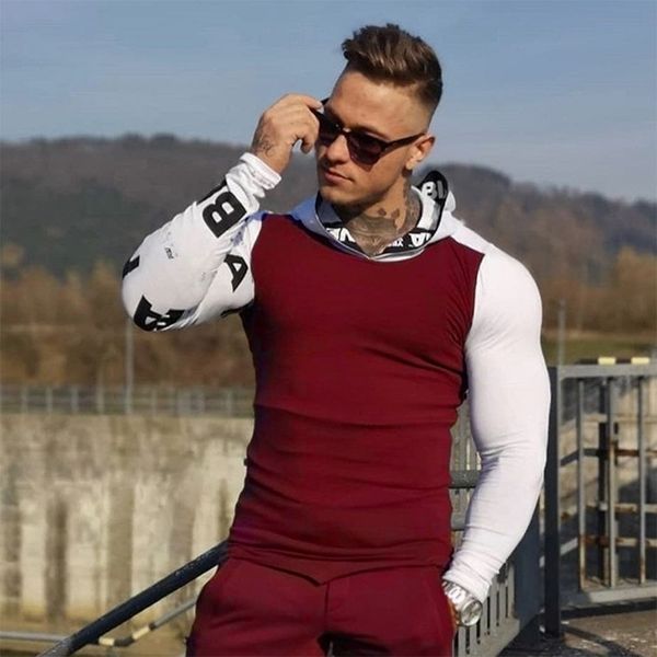 men fitness hoodie bodybuilding workout slim fit pullover sweatshirt gym clothes 201020, Black
men fitness hoodie bodybuilding workout slim fit pullover sweatshirt gym clothes 201020, Black