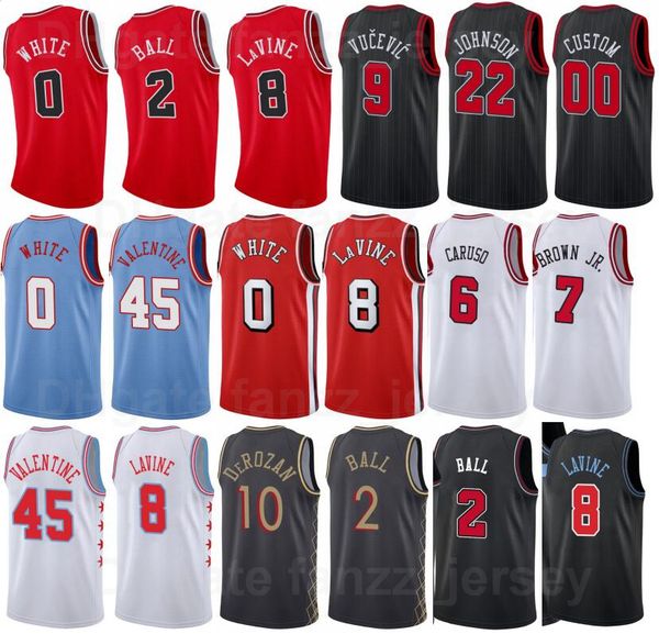 screen print basketball lonzo ball jersey 2 demar derozan 11 zach lavine 8 coby white 0 patrick williams 44 alex caruso 6 denzel valentine 4, Black;red
screen print basketball lonzo ball jersey 2 demar derozan 11 zach lavine 8 coby white 0 patrick williams 44 alex caruso 6 denzel valentine 4, Black;red