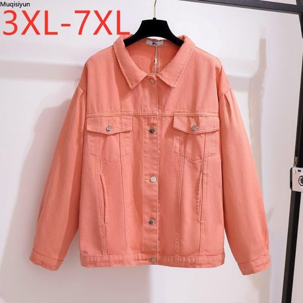 women's jackets ladies autumn winter plus size denim jacket for women large long sleeve loose cotton pocket pink coat 4xl 5xl 6xl 7xl s, Black;brown
women's jackets ladies autumn winter plus size denim jacket for women large long sleeve loose cotton pocket pink coat 4xl 5xl 6xl 7xl s, Black;brown