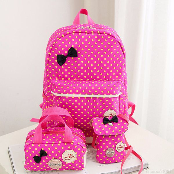 3шт / набор dot печати сумки рюкзаки schoolbag мода дети прекрасный рюкзак для детей девочки школа мешок студент mochila
3шт / набор dot печати сумки рюкзаки schoolbag мода дети прекрасный рюкзак для детей девочки школа мешок студент mochila