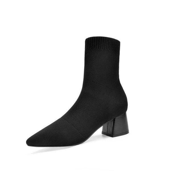 boots fashion black knitted stretch fabric ankle square high heels 5cm for women durable ladies shoes comfort booties female
boots fashion black knitted stretch fabric ankle square high heels 5cm for women durable ladies shoes comfort booties female