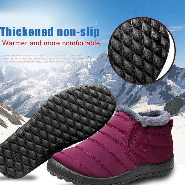 boots warm snow winter ankle fur lining waterproof thickening shoes for women and men j55, Black
boots warm snow winter ankle fur lining waterproof thickening shoes for women and men j55, Black