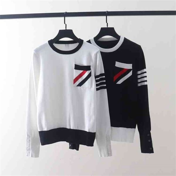 tb round neck sweater women's loose and lazy style color matching autumn winter new slim versatile age reducing outer wearing, White
tb round neck sweater women's loose and lazy style color matching autumn winter new slim versatile age reducing outer wearing, White