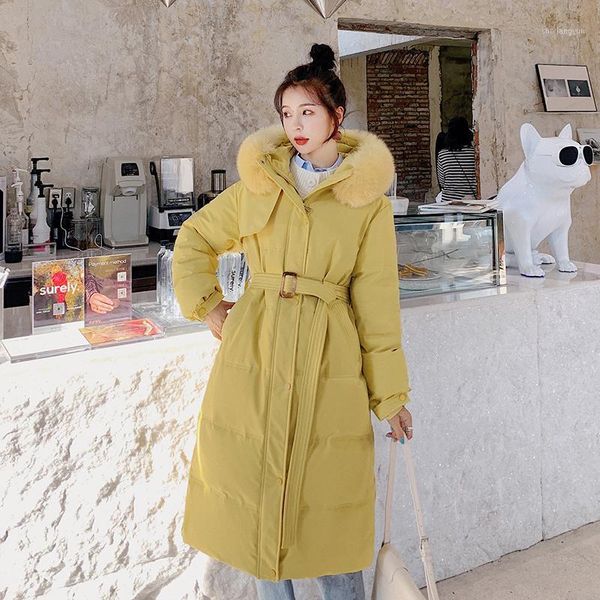 winter women long parkas 2020 new sashes solid thicken hooded zipper warm windproof big fur collar female jackets coat1, Black
winter women long parkas 2020 new sashes solid thicken hooded zipper warm windproof big fur collar female jackets coat1, Black