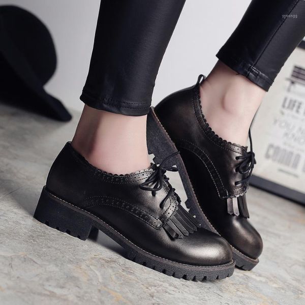 dress shoes teahoo retro lace up oxford for women 2021 autumn fringe woman brogues round toe leather flats creepers1, Black
dress shoes teahoo retro lace up oxford for women 2021 autumn fringe woman brogues round toe leather flats creepers1, Black