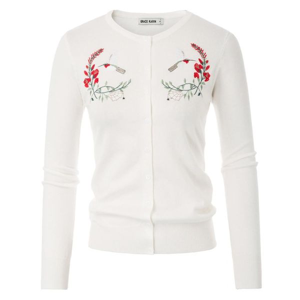 women coat vintage elegant embroidery decorated cardigan knitted coat knitwear crew neck floral fashion slim spring fall jumpers c1024, Black
women coat vintage elegant embroidery decorated cardigan knitted coat knitwear crew neck floral fashion slim spring fall jumpers c1024, Black