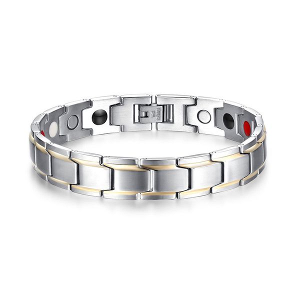 stainless steel silver and gold simple fashionable healthy magnet bracelet link chain 13mm 8.3 inch 53g wegith nice gifts, Black
stainless steel silver and gold simple fashionable healthy magnet bracelet link chain 13mm 8.3 inch 53g wegith nice gifts, Black