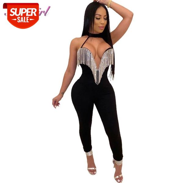 diamonds tassel halter bandage night party club jumpsuit women strapless v neck backless romper outfit streetwear overalls #i48y, Black;white
diamonds tassel halter bandage night party club jumpsuit women strapless v neck backless romper outfit streetwear overalls #i48y, Black;white