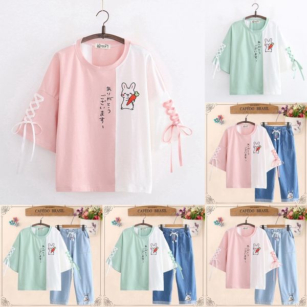 mtioz 11718 color matching lace sleeve rabbit jeans suit carrots carrot carrotup short sleeve t-shirt carrot rabbit jeans two piece and gqg7, White
mtioz 11718 color matching lace sleeve rabbit jeans suit carrots carrot carrotup short sleeve t-shirt carrot rabbit jeans two piece and gqg7, White