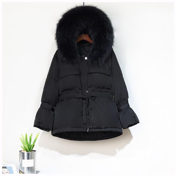 women's down & parkas 2021 large real natural raccoon fur collar parka winter jacket women 90% white duck female thick coat outerwear, Black
women's down & parkas 2021 large real natural raccoon fur collar parka winter jacket women 90% white duck female thick coat outerwear, Black